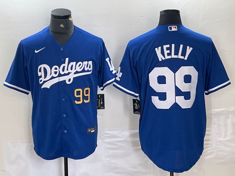Men Los Angeles Dodgers #99 Kelly Blue Nike Game MLB Jersey style 1